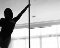 Skinny Blondean Pole Dancer Gives A Titjob Before Cumshot