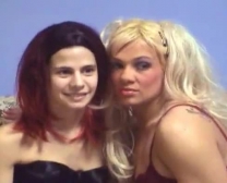 Deux Lesbiennes Sexy S'amusent Dans Les Arbres