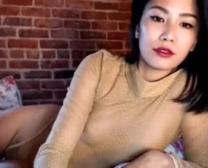 Very Excited Asian Chick Wanking Her Boyfriend.