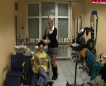 Kinky Blonde Teen Is Kneeling In The Hospital, Instead Of Doing Her Job And, Well, Doing It