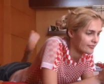 Italian Platinum-Blonde Stunner Using Coca Cola