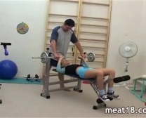 Scorching Teenager Providing Excellent Head In The Gym