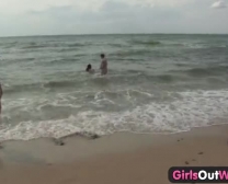 Hottie Drilling A Stranger At The Beach