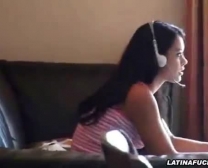 Latina Gamer Gf Celina Santiago Gargles Wołowiny Gwizdek