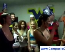 College Gals Wrestle Bare In A Tub